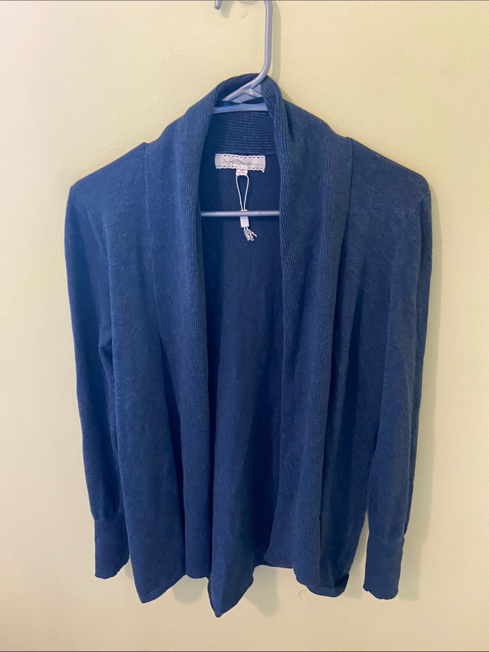 Women's Navy Open-Front Cardigan Sweater